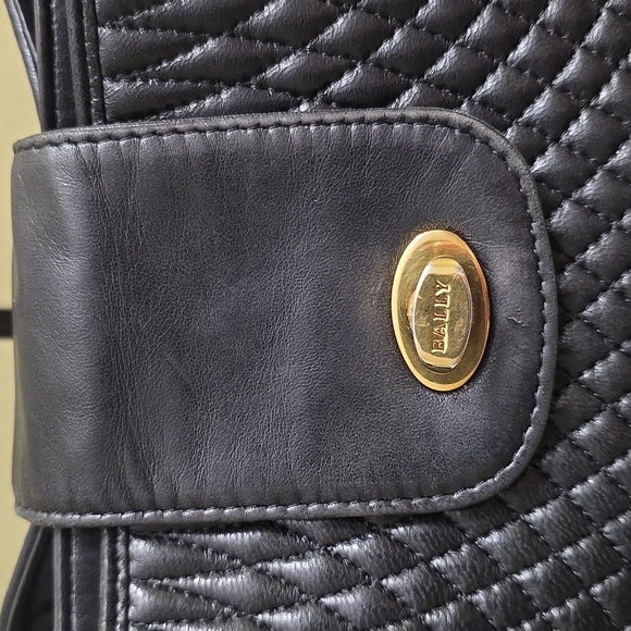 Bally | Black Lambskin Quilted Leather Bag